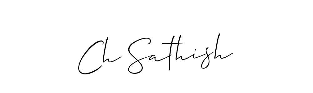 if you are searching for the best signature style for your name Ch Sathish. so please give up your signature search. here we have designed multiple signature styles  using Allison_Script. Ch Sathish signature style 2 images and pictures png