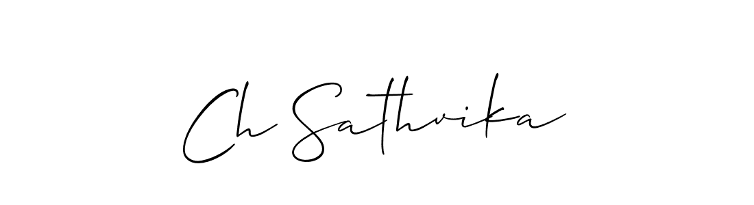 Best and Professional Signature Style for Ch Sathvika. Allison_Script Best Signature Style Collection. Ch Sathvika signature style 2 images and pictures png