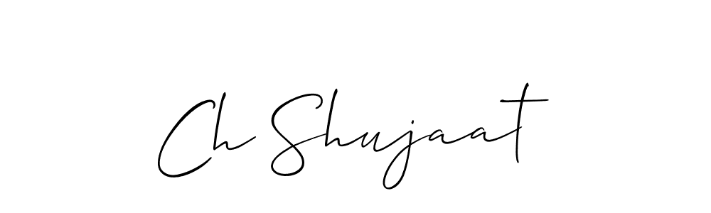 Ch Shujaat stylish signature style. Best Handwritten Sign (Allison_Script) for my name. Handwritten Signature Collection Ideas for my name Ch Shujaat. Ch Shujaat signature style 2 images and pictures png