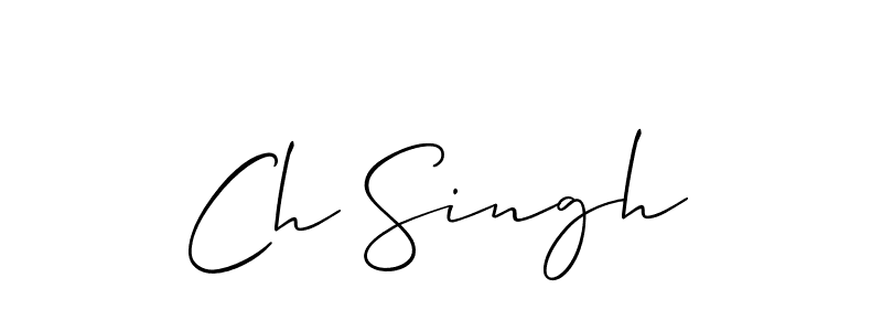 Create a beautiful signature design for name Ch Singh. With this signature (Allison_Script) fonts, you can make a handwritten signature for free. Ch Singh signature style 2 images and pictures png