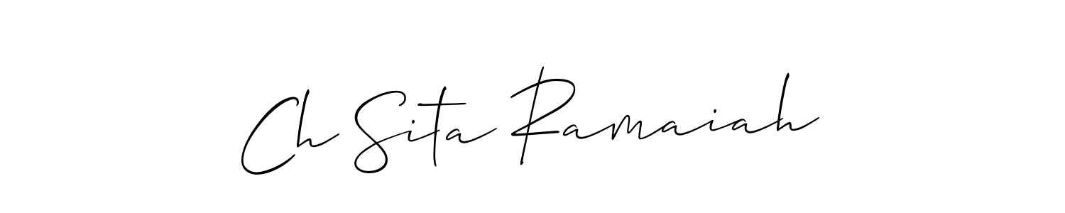 Similarly Allison_Script is the best handwritten signature design. Signature creator online .You can use it as an online autograph creator for name Ch Sita Ramaiah. Ch Sita Ramaiah signature style 2 images and pictures png