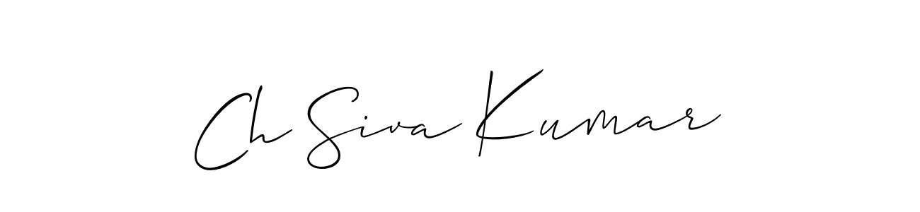 How to make Ch Siva Kumar signature? Allison_Script is a professional autograph style. Create handwritten signature for Ch Siva Kumar name. Ch Siva Kumar signature style 2 images and pictures png