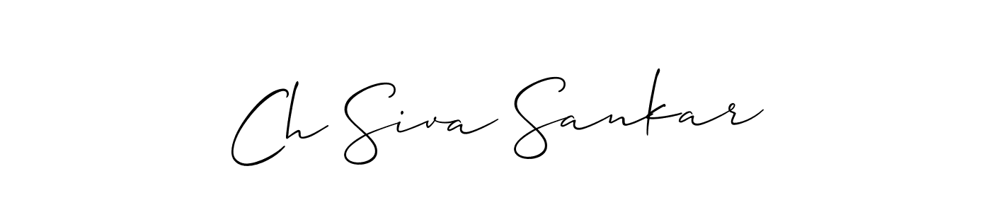 How to Draw Ch Siva Sankar signature style? Allison_Script is a latest design signature styles for name Ch Siva Sankar. Ch Siva Sankar signature style 2 images and pictures png