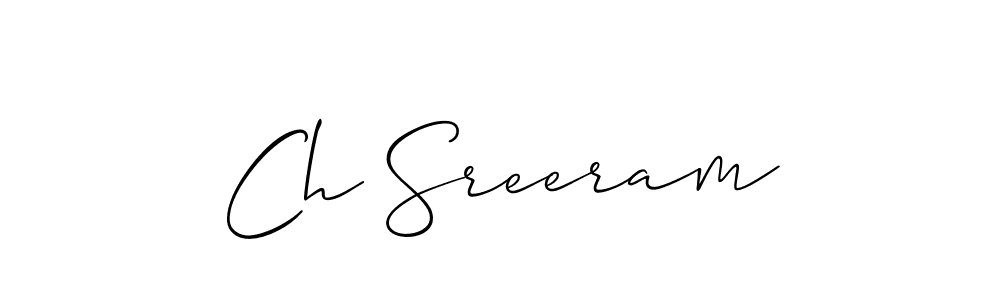 Design your own signature with our free online signature maker. With this signature software, you can create a handwritten (Allison_Script) signature for name Ch Sreeram. Ch Sreeram signature style 2 images and pictures png