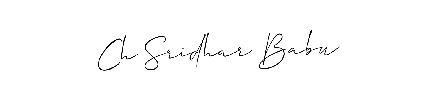 Make a beautiful signature design for name Ch Sridhar Babu. Use this online signature maker to create a handwritten signature for free. Ch Sridhar Babu signature style 2 images and pictures png