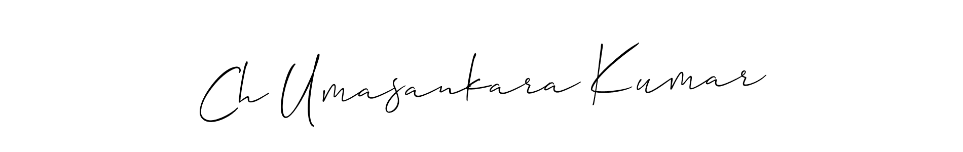 Ch Umasankara Kumar stylish signature style. Best Handwritten Sign (Allison_Script) for my name. Handwritten Signature Collection Ideas for my name Ch Umasankara Kumar. Ch Umasankara Kumar signature style 2 images and pictures png