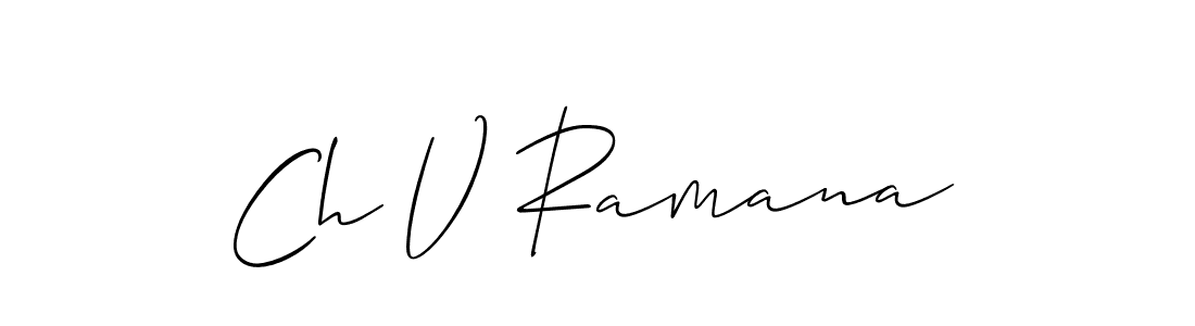 How to Draw Ch V Ramana signature style? Allison_Script is a latest design signature styles for name Ch V Ramana. Ch V Ramana signature style 2 images and pictures png