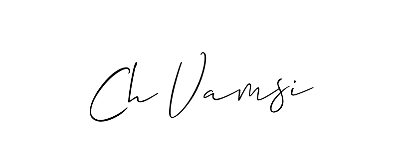Ch Vamsi stylish signature style. Best Handwritten Sign (Allison_Script) for my name. Handwritten Signature Collection Ideas for my name Ch Vamsi. Ch Vamsi signature style 2 images and pictures png
