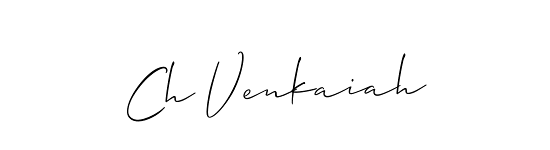 if you are searching for the best signature style for your name Ch Venkaiah. so please give up your signature search. here we have designed multiple signature styles  using Allison_Script. Ch Venkaiah signature style 2 images and pictures png