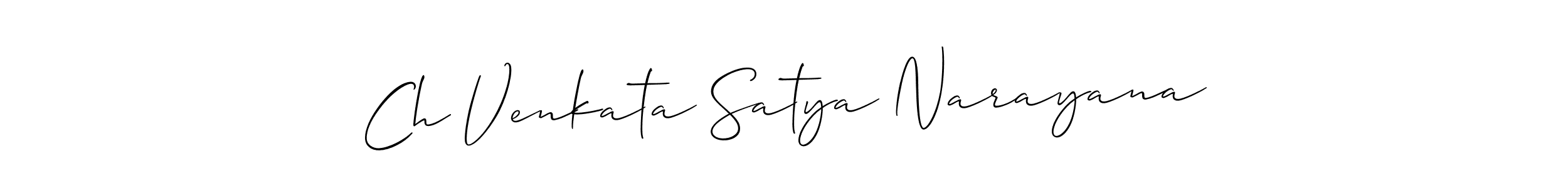 Ch Venkata Satya Narayana stylish signature style. Best Handwritten Sign (Allison_Script) for my name. Handwritten Signature Collection Ideas for my name Ch Venkata Satya Narayana. Ch Venkata Satya Narayana signature style 2 images and pictures png