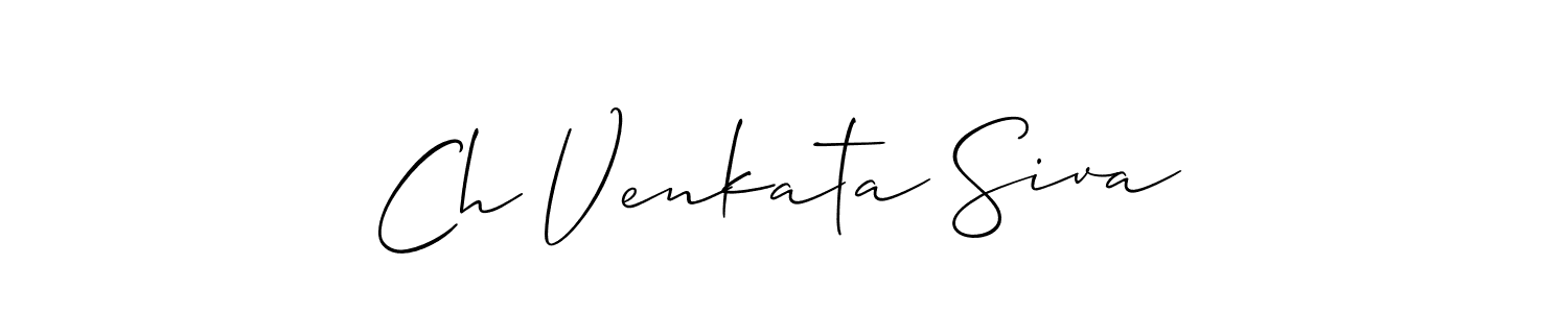 Use a signature maker to create a handwritten signature online. With this signature software, you can design (Allison_Script) your own signature for name Ch Venkata Siva. Ch Venkata Siva signature style 2 images and pictures png