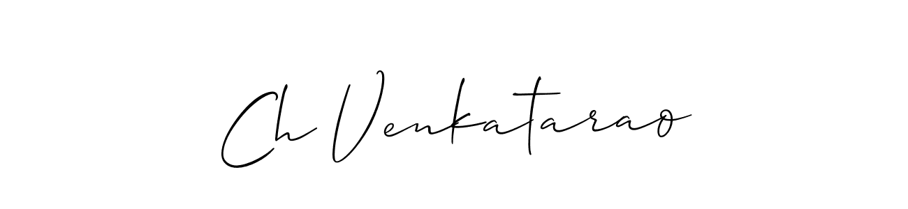Allison_Script is a professional signature style that is perfect for those who want to add a touch of class to their signature. It is also a great choice for those who want to make their signature more unique. Get Ch Venkatarao name to fancy signature for free. Ch Venkatarao signature style 2 images and pictures png