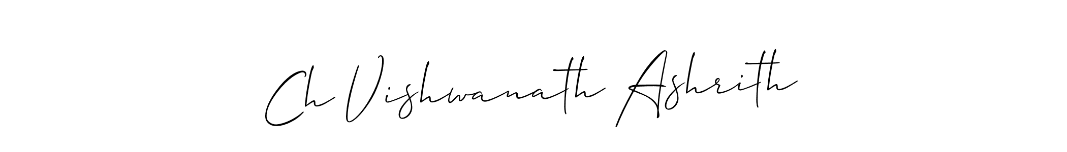 How to make Ch Vishwanath Ashrith signature? Allison_Script is a professional autograph style. Create handwritten signature for Ch Vishwanath Ashrith name. Ch Vishwanath Ashrith signature style 2 images and pictures png