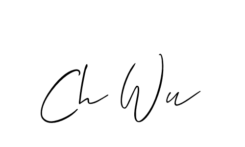 Best and Professional Signature Style for Ch Wu. Allison_Script Best Signature Style Collection. Ch Wu signature style 2 images and pictures png