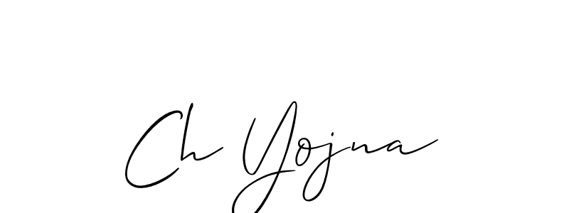 if you are searching for the best signature style for your name Ch Yojna. so please give up your signature search. here we have designed multiple signature styles  using Allison_Script. Ch Yojna signature style 2 images and pictures png