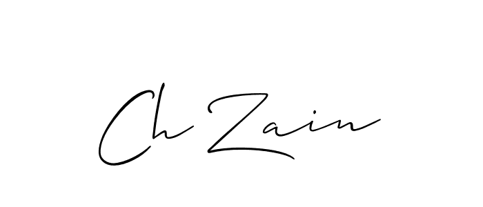 How to Draw Ch Zain signature style? Allison_Script is a latest design signature styles for name Ch Zain. Ch Zain signature style 2 images and pictures png