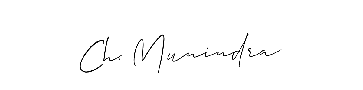 Allison_Script is a professional signature style that is perfect for those who want to add a touch of class to their signature. It is also a great choice for those who want to make their signature more unique. Get Ch. Munindra name to fancy signature for free. Ch. Munindra signature style 2 images and pictures png