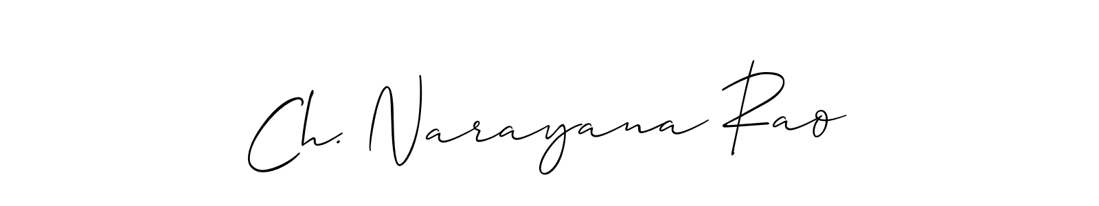 This is the best signature style for the Ch. Narayana Rao name. Also you like these signature font (Allison_Script). Mix name signature. Ch. Narayana Rao signature style 2 images and pictures png