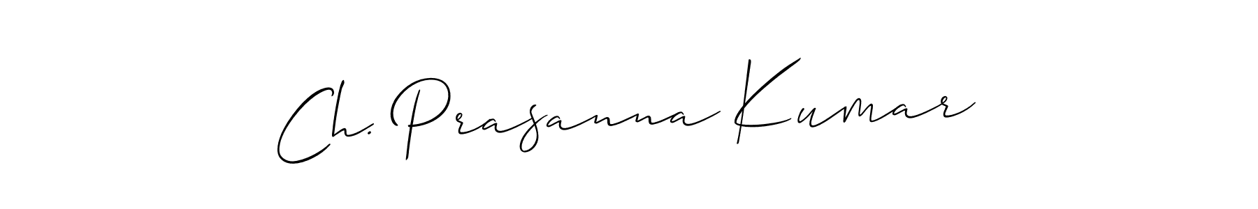 How to make Ch. Prasanna Kumar name signature. Use Allison_Script style for creating short signs online. This is the latest handwritten sign. Ch. Prasanna Kumar signature style 2 images and pictures png