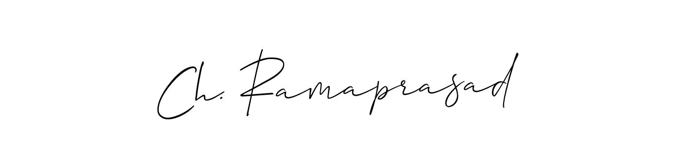 How to make Ch. Ramaprasad name signature. Use Allison_Script style for creating short signs online. This is the latest handwritten sign. Ch. Ramaprasad signature style 2 images and pictures png