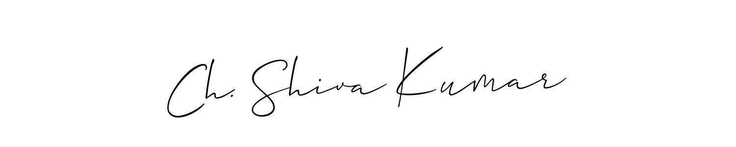 Make a beautiful signature design for name Ch. Shiva Kumar. With this signature (Allison_Script) style, you can create a handwritten signature for free. Ch. Shiva Kumar signature style 2 images and pictures png