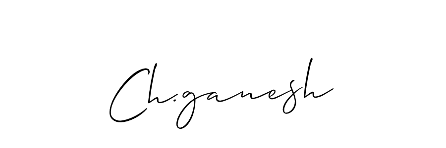 Allison_Script is a professional signature style that is perfect for those who want to add a touch of class to their signature. It is also a great choice for those who want to make their signature more unique. Get Ch.ganesh name to fancy signature for free. Ch.ganesh signature style 2 images and pictures png