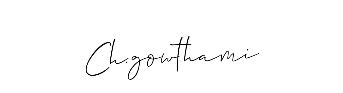 Ch.gowthami stylish signature style. Best Handwritten Sign (Allison_Script) for my name. Handwritten Signature Collection Ideas for my name Ch.gowthami. Ch.gowthami signature style 2 images and pictures png