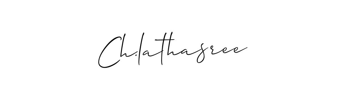 How to Draw Ch.lathasree signature style? Allison_Script is a latest design signature styles for name Ch.lathasree. Ch.lathasree signature style 2 images and pictures png