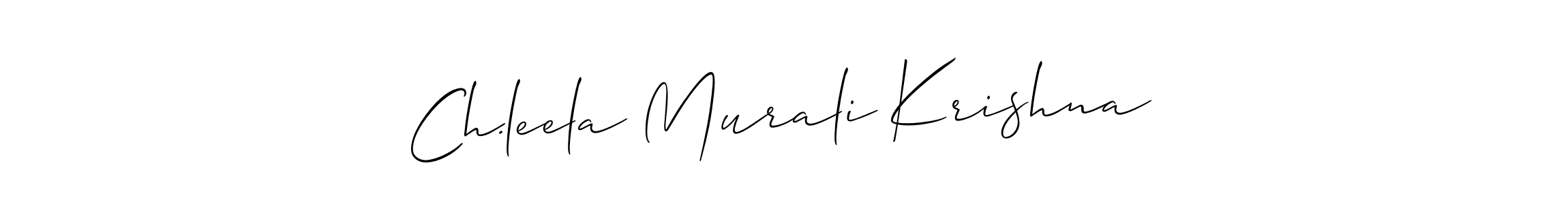 Make a beautiful signature design for name Ch.leela Murali Krishna. With this signature (Allison_Script) style, you can create a handwritten signature for free. Ch.leela Murali Krishna signature style 2 images and pictures png