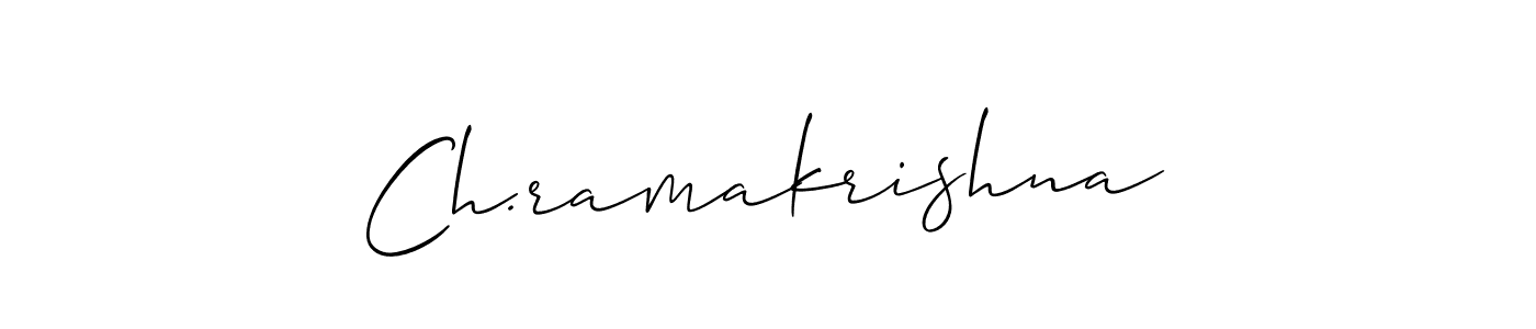 Design your own signature with our free online signature maker. With this signature software, you can create a handwritten (Allison_Script) signature for name Ch.ramakrishna. Ch.ramakrishna signature style 2 images and pictures png