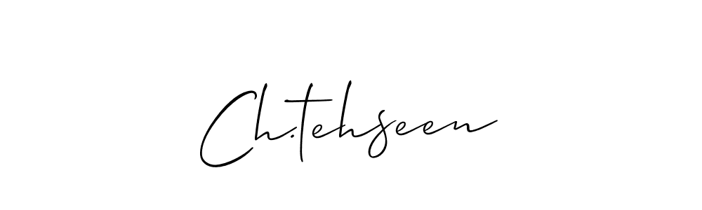 This is the best signature style for the Ch.tehseen name. Also you like these signature font (Allison_Script). Mix name signature. Ch.tehseen signature style 2 images and pictures png