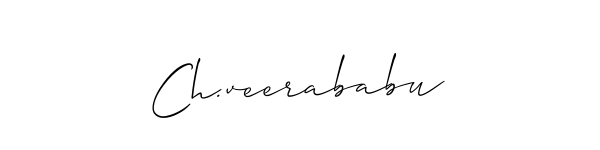 Ch.veerababu stylish signature style. Best Handwritten Sign (Allison_Script) for my name. Handwritten Signature Collection Ideas for my name Ch.veerababu. Ch.veerababu signature style 2 images and pictures png