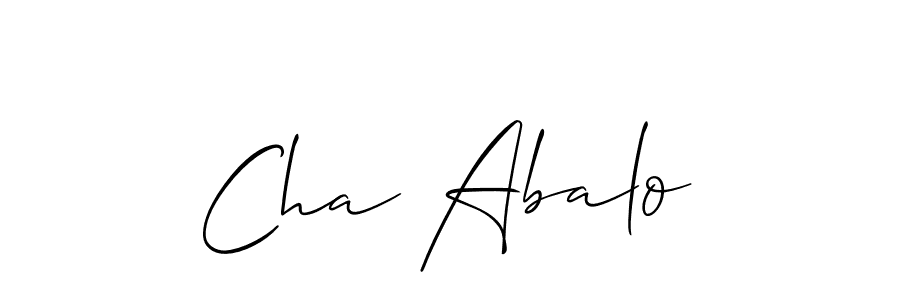 It looks lik you need a new signature style for name Cha Abalo. Design unique handwritten (Allison_Script) signature with our free signature maker in just a few clicks. Cha Abalo signature style 2 images and pictures png