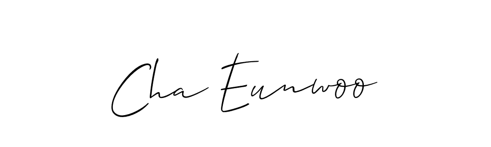 How to Draw Cha Eunwoo signature style? Allison_Script is a latest design signature styles for name Cha Eunwoo. Cha Eunwoo signature style 2 images and pictures png