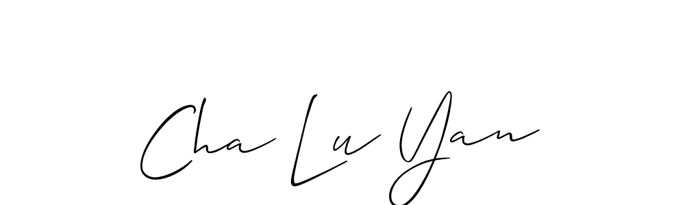 Here are the top 10 professional signature styles for the name Cha Lu Yan. These are the best autograph styles you can use for your name. Cha Lu Yan signature style 2 images and pictures png