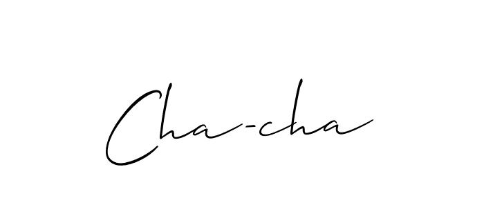 How to make Cha-cha name signature. Use Allison_Script style for creating short signs online. This is the latest handwritten sign. Cha-cha signature style 2 images and pictures png