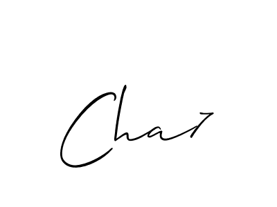 How to Draw Cha7 signature style? Allison_Script is a latest design signature styles for name Cha7. Cha7 signature style 2 images and pictures png