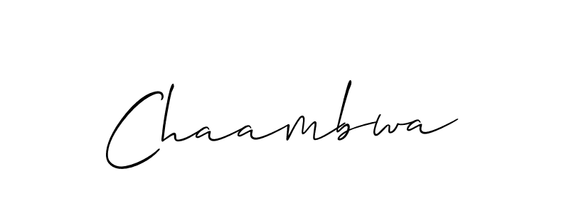 How to make Chaambwa signature? Allison_Script is a professional autograph style. Create handwritten signature for Chaambwa name. Chaambwa signature style 2 images and pictures png