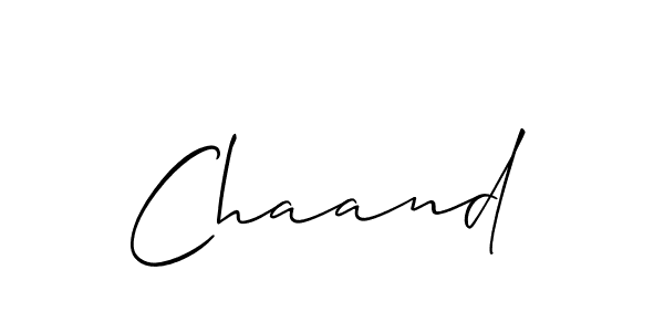 Make a beautiful signature design for name Chaand. With this signature (Allison_Script) style, you can create a handwritten signature for free. Chaand signature style 2 images and pictures png