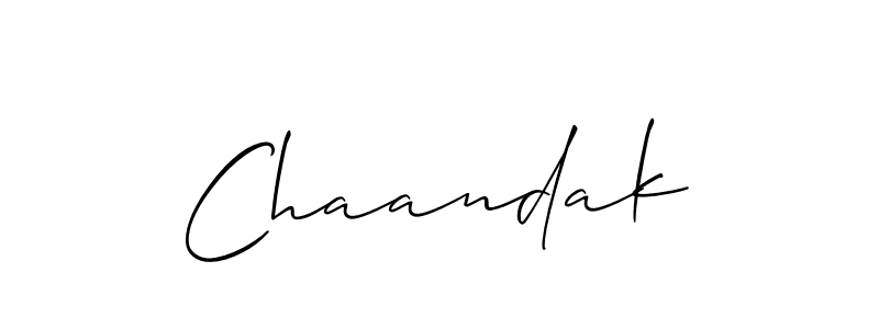 Make a short Chaandak signature style. Manage your documents anywhere anytime using Allison_Script. Create and add eSignatures, submit forms, share and send files easily. Chaandak signature style 2 images and pictures png