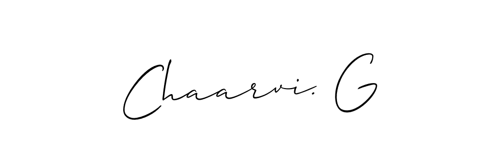 Design your own signature with our free online signature maker. With this signature software, you can create a handwritten (Allison_Script) signature for name Chaarvi. G. Chaarvi. G signature style 2 images and pictures png