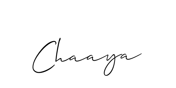 Allison_Script is a professional signature style that is perfect for those who want to add a touch of class to their signature. It is also a great choice for those who want to make their signature more unique. Get Chaaya name to fancy signature for free. Chaaya signature style 2 images and pictures png