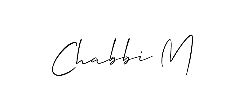 if you are searching for the best signature style for your name Chabbi M. so please give up your signature search. here we have designed multiple signature styles  using Allison_Script. Chabbi M signature style 2 images and pictures png