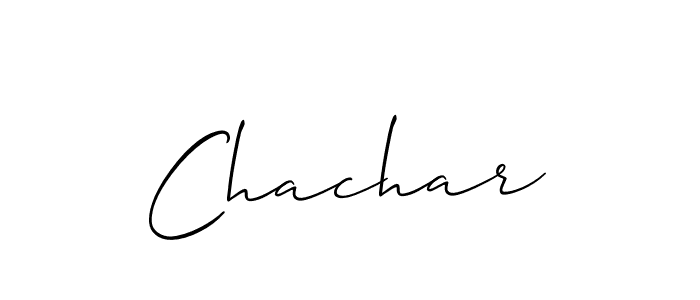 It looks lik you need a new signature style for name Chachar. Design unique handwritten (Allison_Script) signature with our free signature maker in just a few clicks. Chachar signature style 2 images and pictures png