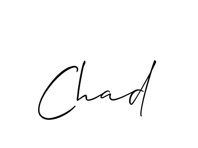 Design your own signature with our free online signature maker. With this signature software, you can create a handwritten (Allison_Script) signature for name Chad. Chad signature style 2 images and pictures png