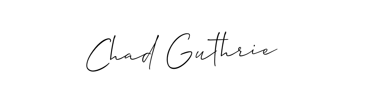 Use a signature maker to create a handwritten signature online. With this signature software, you can design (Allison_Script) your own signature for name Chad Guthrie. Chad Guthrie signature style 2 images and pictures png