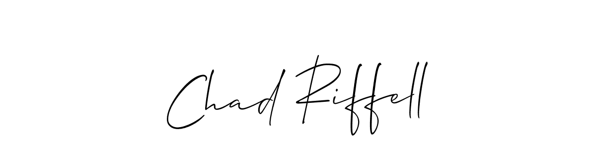 Use a signature maker to create a handwritten signature online. With this signature software, you can design (Allison_Script) your own signature for name Chad Riffell. Chad Riffell signature style 2 images and pictures png