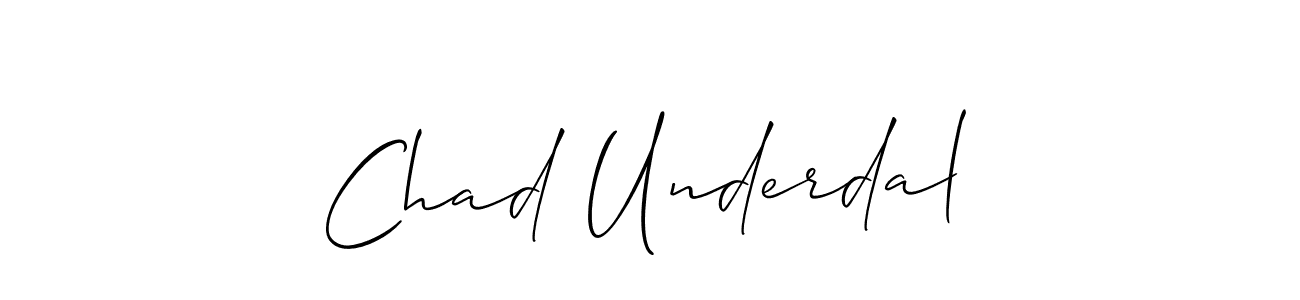 How to Draw Chad Underdal signature style? Allison_Script is a latest design signature styles for name Chad Underdal. Chad Underdal signature style 2 images and pictures png