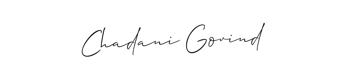 Create a beautiful signature design for name Chadani Govind. With this signature (Allison_Script) fonts, you can make a handwritten signature for free. Chadani Govind signature style 2 images and pictures png