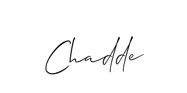 Make a beautiful signature design for name Chadde. With this signature (Allison_Script) style, you can create a handwritten signature for free. Chadde signature style 2 images and pictures png